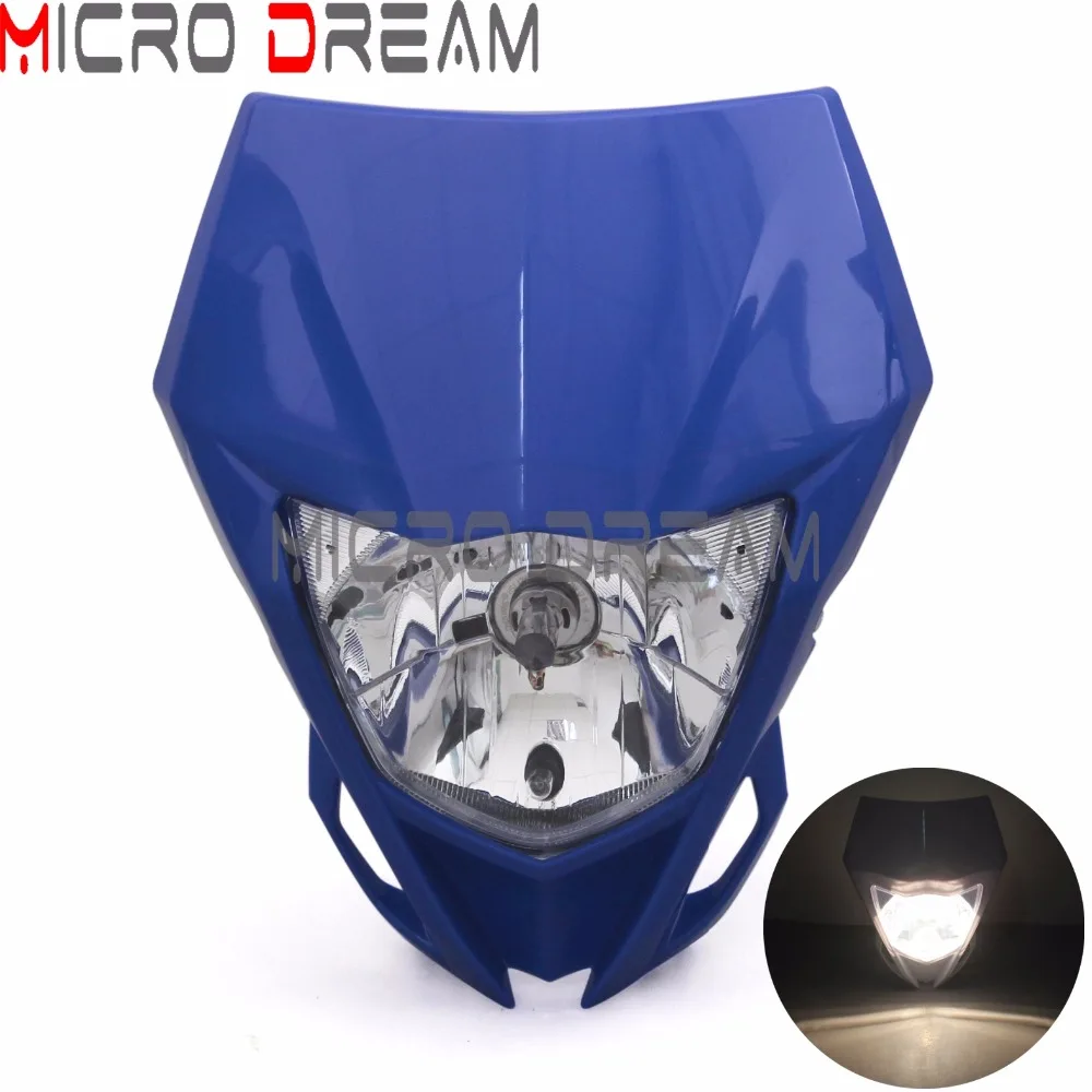 Гонки для эндуро фары Supermoto 35 Вт галогенная головная фара обтекатель Маска Yamaha WR