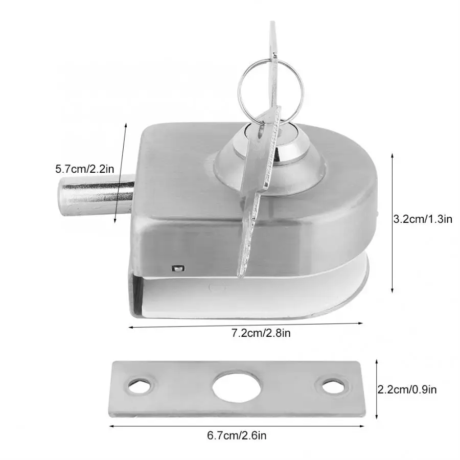 Нержавеющая сталь стекло Дверной замок защелка-болт для товары для дома, ванной двери оборудования новое поступление