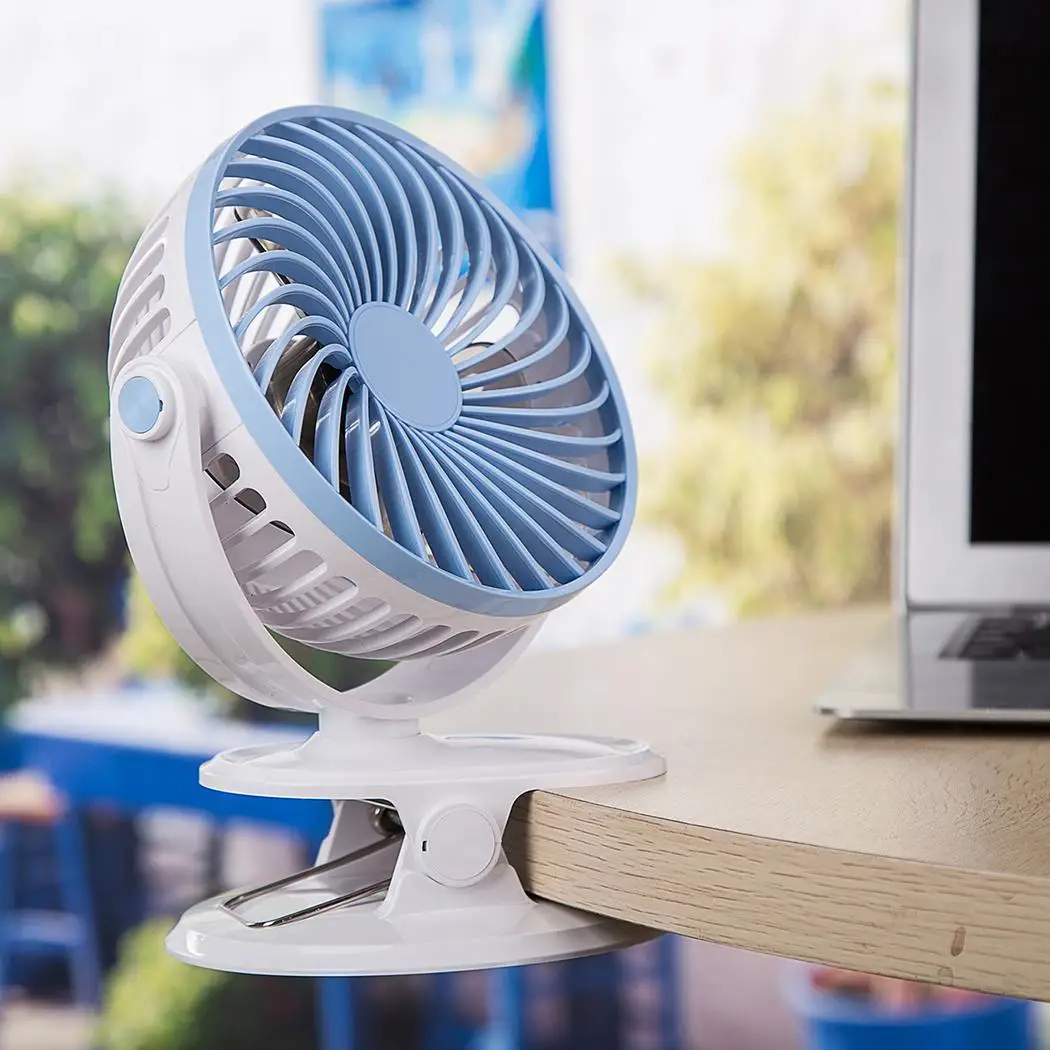 

USB Adjustment Clip Fan Portable 2-Gear Adjustable Rotary Vane Fans Home Office Summer Air Cooling Desktop Mini Air Cooler