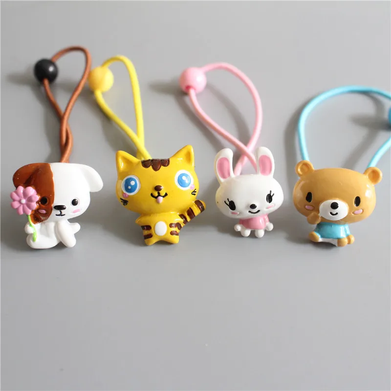 

2 PCS Lovely Small Animal Tiger Princess Headwear Kids Elastic Hair Bands Baby Headdress Children Ropes Girls Hair Accessories