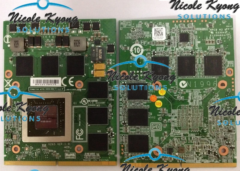 GTX 560M GTX560M 1 5G YT99J CN-0YT99J VGA Видеокарта для ноутбука Alienware M15X M17X M18X M6800 M6100 M6000 260M 460M