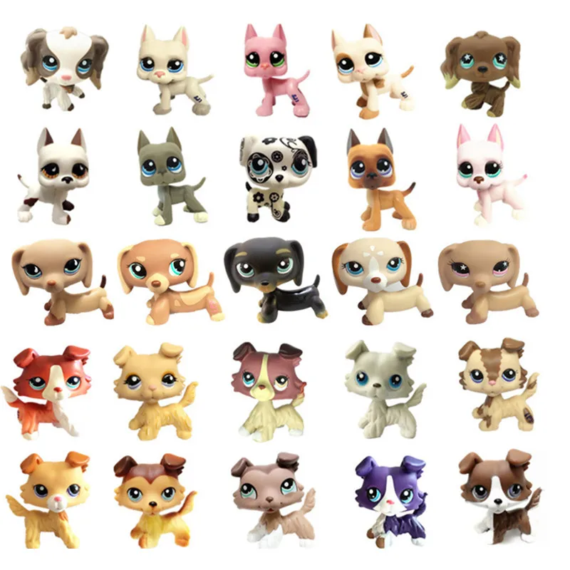 

Lps Pet Shop Toys Great Dane Collie Dachshund Cocker Spaniel Short Hair Cat Action Standing Figure Cosplay Toys Kids Best Gift