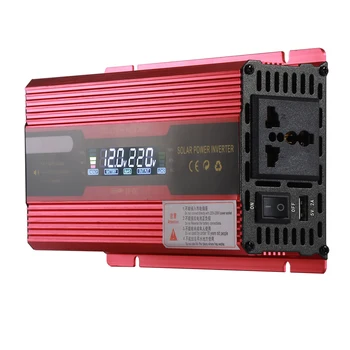 

DC12/24V to AC110/220V 4 USB Interfaces LED High Quality Aluminum Alloy Digital Display Solar Car Power Inverter Converter
