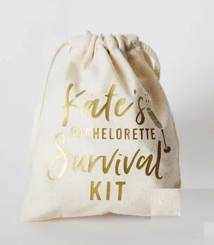 

personal gold bridesmaid survival wedding Bachelorette Hangover Kits engagement party Candy pouches Perfect Blend favor bags