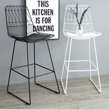 65 см 75 см высота сиденья Модный популярный современный дизайн черный белый Лофт металлическая проволока барный стул счетчик Stool-1PC
