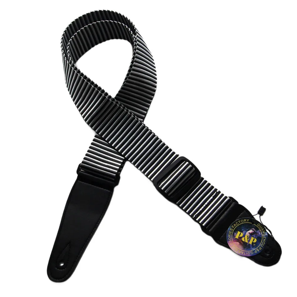 Special offer leather head, cotton Guitar Strap, acoustic guitar strap, electric guitar strap