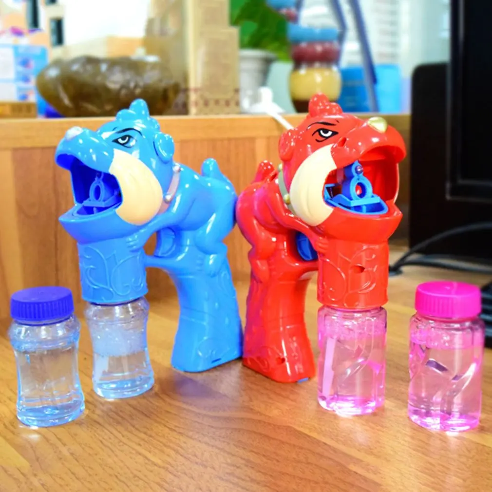 Kids Funny Cartoon Dog Bubble Blowing Machine Toys Automatic Flashing Music Children Colorful Soap Bubbles Toys Gift New sale