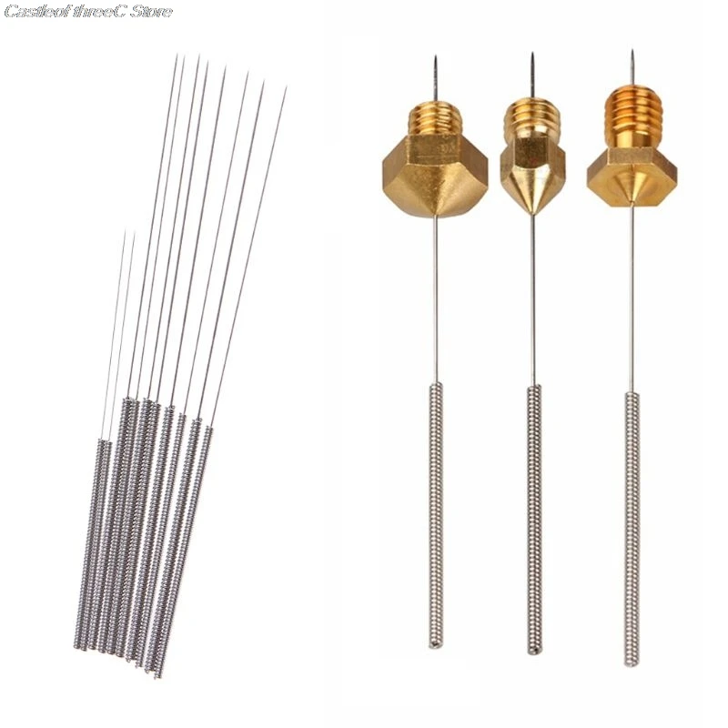 

10Pcs 3D Printer Nozzle Cleaning Needles Kit Stainless Steel Cleaning Tool