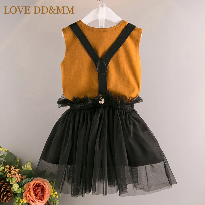 LOVE DD& MM/комплекты одежды для девочек г. Новая летняя футболка с рисунком для девочек+ Милая Пышная юбка принцессы