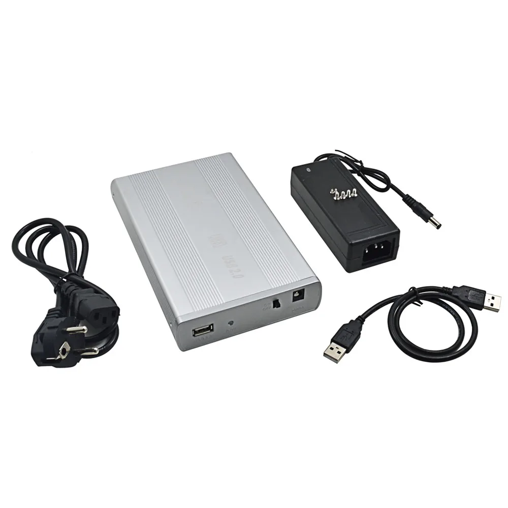 TISHRIC HD HDD SSD корпус внешний жесткий диск 1 ТБ 2 ТБ коробка 3,5 дюймов SATA к USB 2,0 DVD ЕС адаптер питания чехол из алюминия