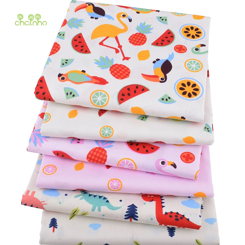 Chainho, 6 шт./лот, Dreamland мультфильм серии, печатные твиловая, хлопковая ткань, лоскутное, DIY Швейные и материал для стеганых изделий, для малышей и детей