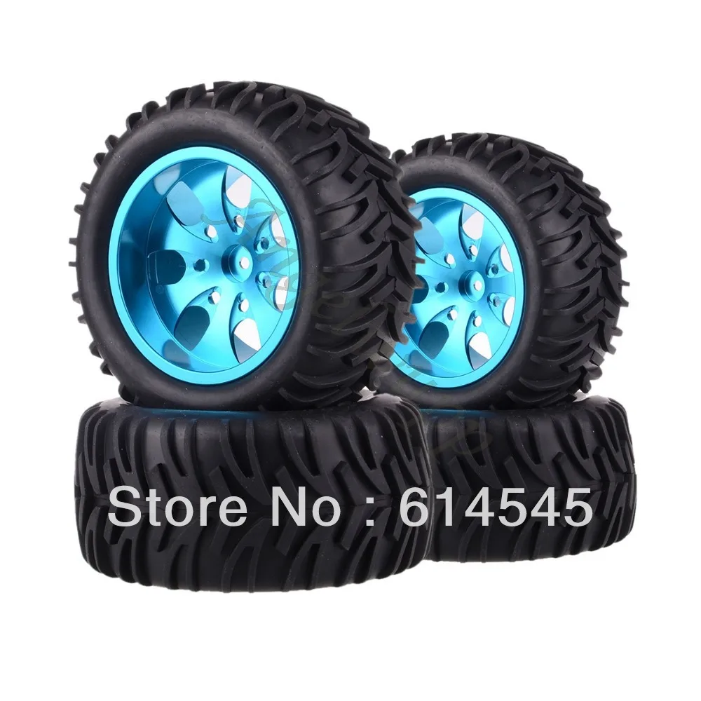 

4xRC Monster Truck Bigfoot Metal Wheel Rim & Tyre Tires 12MM HEX 88111 1:10