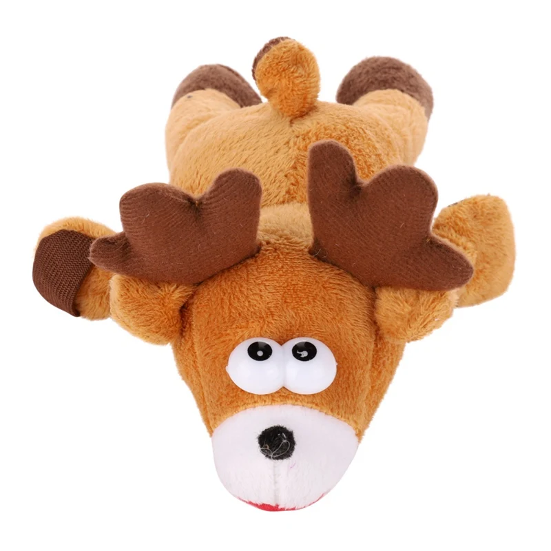 Pet Dogs Chew Toys Christmas Elk Christmas Tree Pendants Finger Elastic Toys