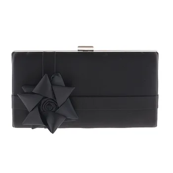 

Mini Women Flower Knot Clutches Bags Purse Evening Bags Solid Color Case Girls Party Handbag Crossbody Messenger Bags