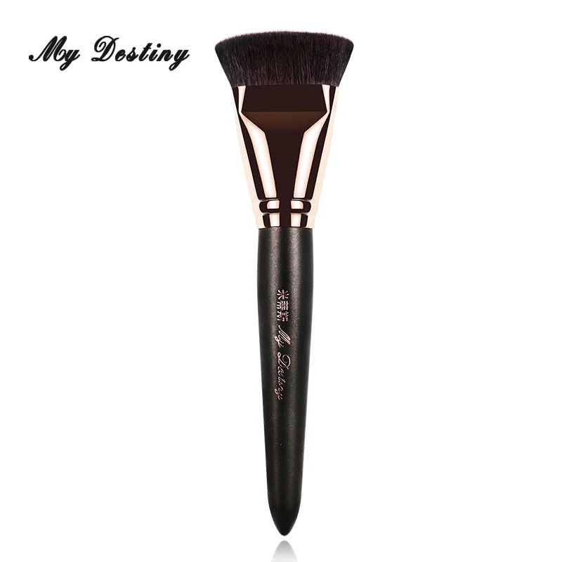 MyDestiny makeup brush-Professional flat base foundation&ampbronzing brush-high quality goat hair cosmetic tools tools024 | Красота и