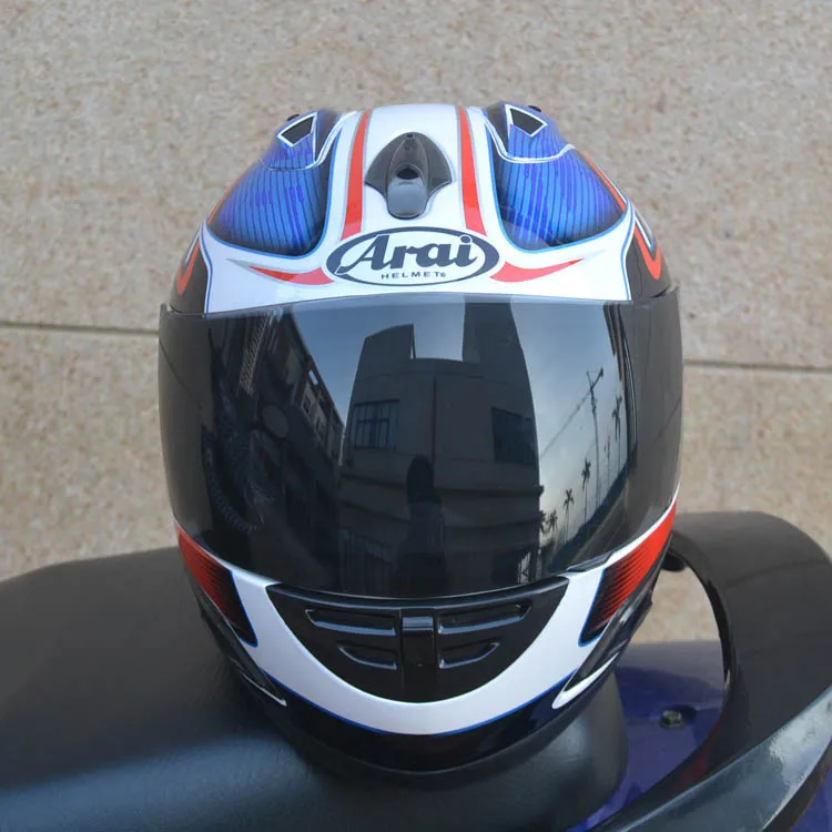 Скидка мотоциклетный шлем полный шлем ARAI шлем мотоциклетный анфас шлем ECE синий, Capacete