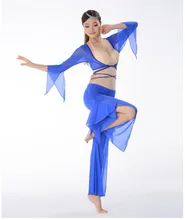 Belly Dance Training Clothes 3-piece Costume Set Pants and Tops Set Milk Silk Fabric Women Push Up Bra B/C Cup Thong Bodysuit