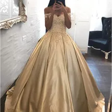 Золотое бальное платье принцессы, элегантное бальное платье, платья для выпускного вечера с цветами, милое 16 платье на заказ