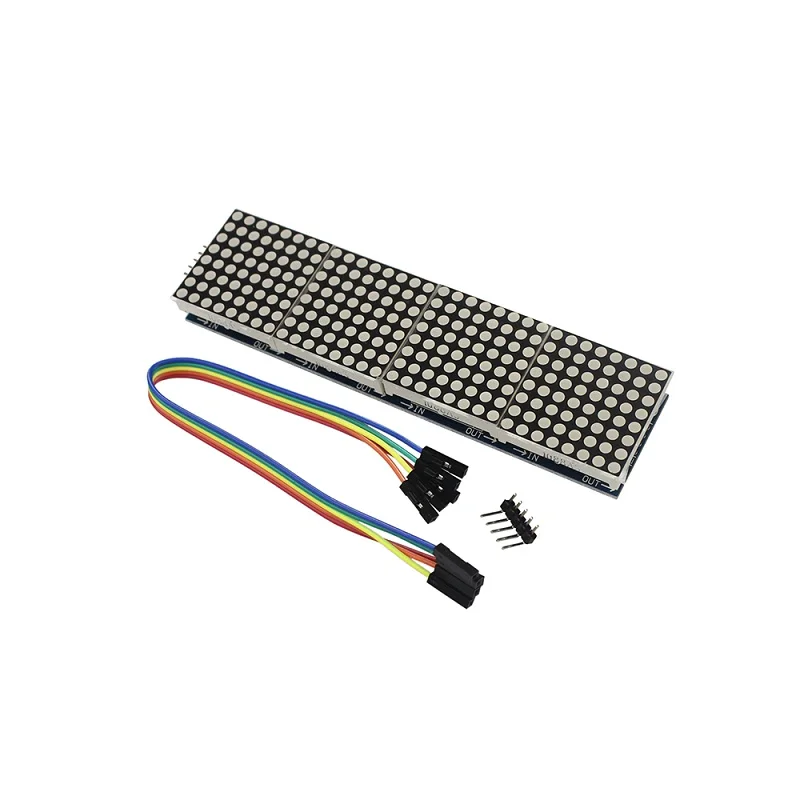 

MAX7219 Dot Matrix Module Microcontroller 4 In One Display with 5P Line