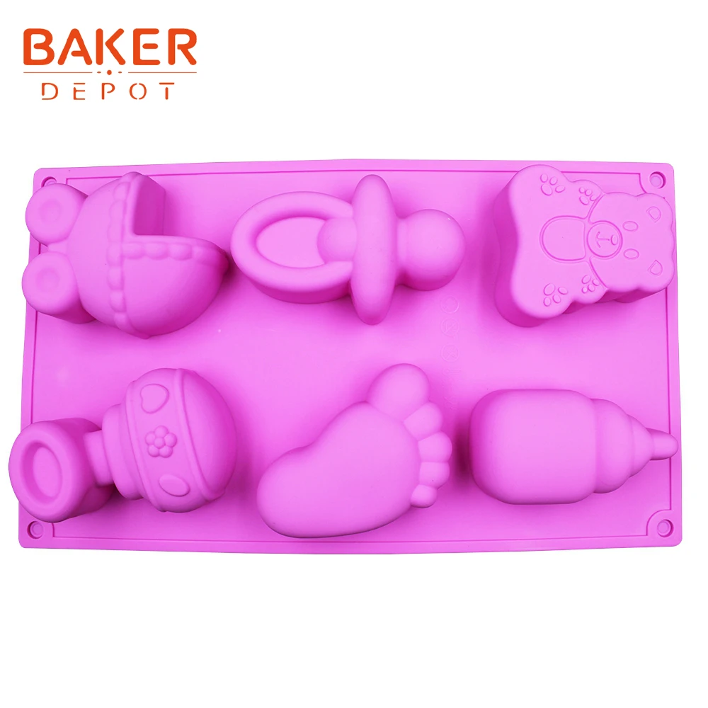 BAKER DEPOT силиконовая форма для торта автомобильный мыло формы для ног медведь желе Пудинг Форма для торта формы для духовки ледяные конфеты формы