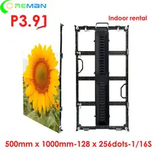 Китай p3.91 P4.81 внутренний СВЕТОДИОДНЫЙ экран литой алюминий 500x1000 шкаф для p3.91 полноцветный светодиодный рекламный экран