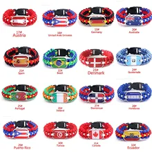 Флаг браслет Спорт гамак для кемпинга шнур выживания браслет ручной работы браслет для пары мужчин женщин День рождения Ювелирные изделия Подарки