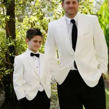 Белая Шаль костюмы с воротом для мужчин Custome Homme модные смокинги для детей костюмы Новое поступление приталенный костюм Блейзер(куртка+ брюки+ галстук