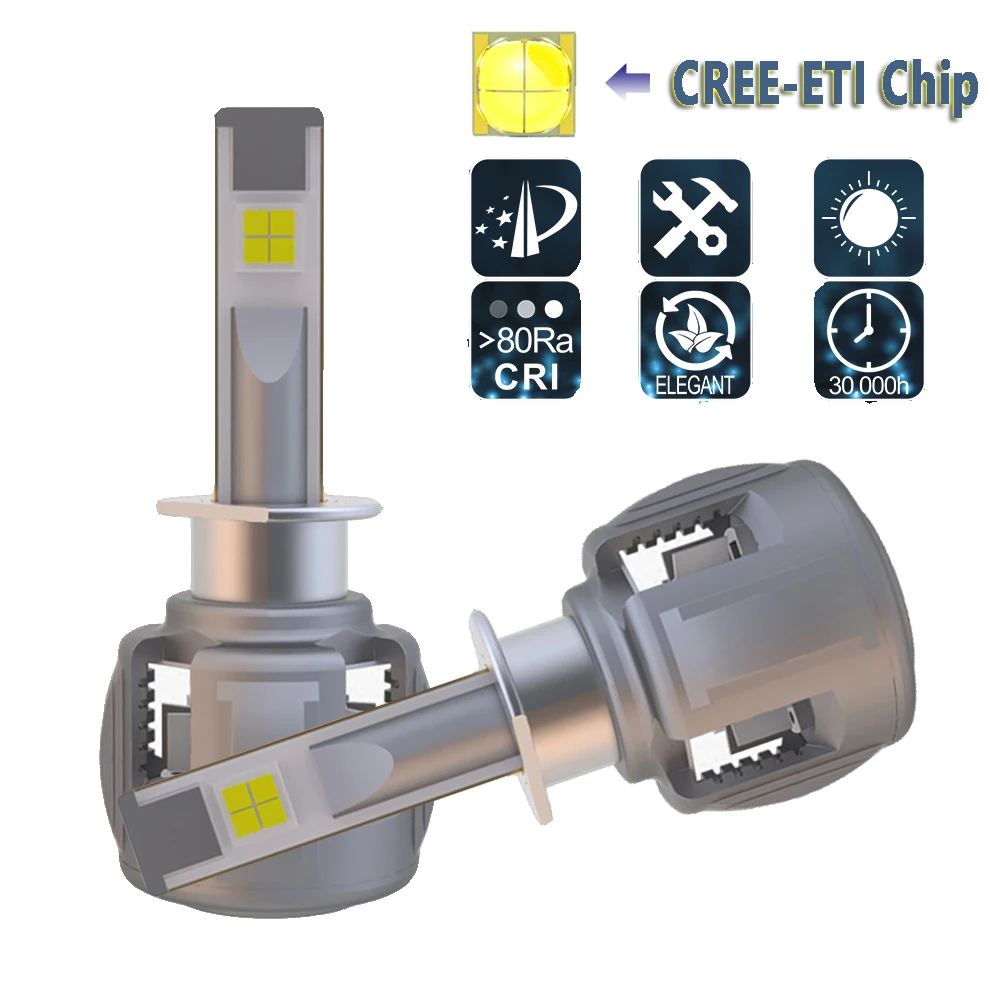 Комплект для автомобильных светодиодных фар H1 P145S 120 Вт 6000 лм|Передние LED-фары