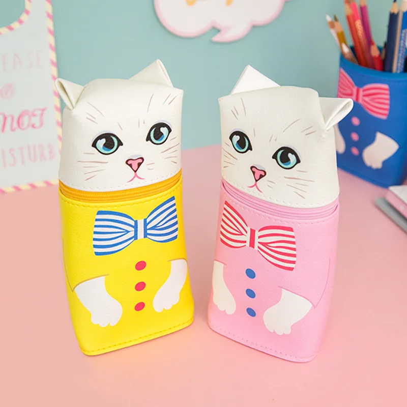 Fromthenon Кот Пеналы для карандашей милые животные Kawaii мешок карандаша коробка Обувь