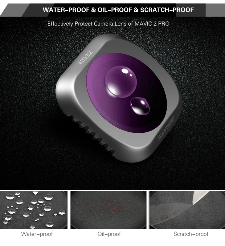 Для DJI Mavic 2 профессиональные фильтры ND4 ND16 ND32 CPL MCUV набор фильтров для объектива камеры для Dji Mavic 2 pro Аксессуары для дрона