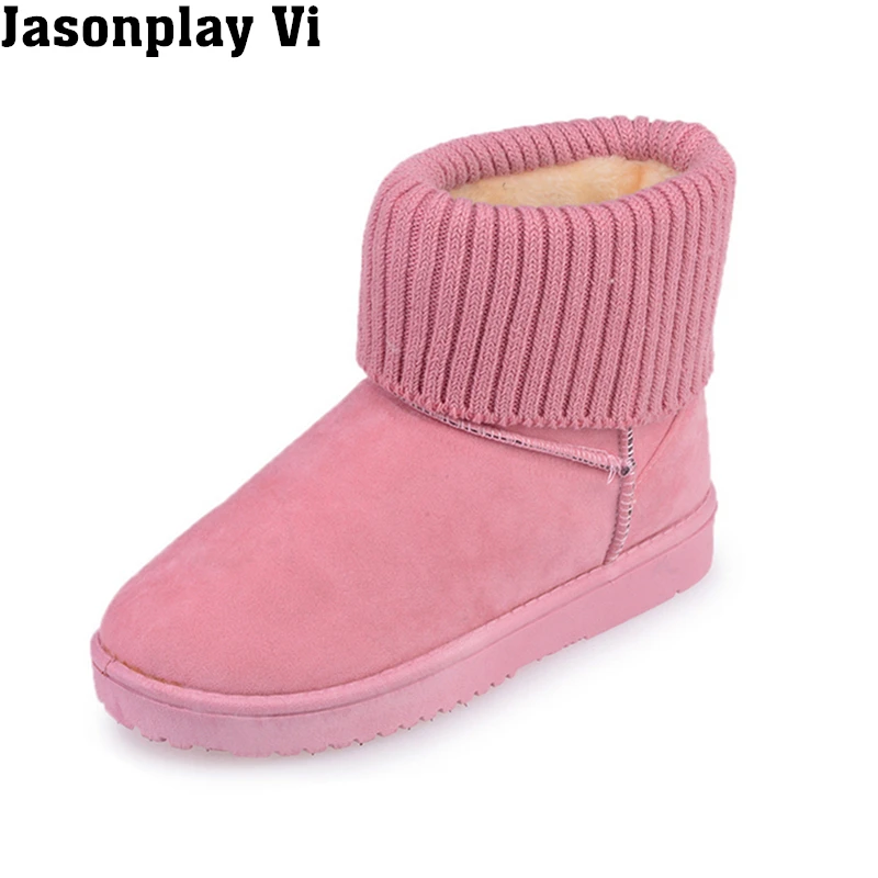 

Jasonplay Vi & 2016 Withcashmere Ankle Boots For Women Medium Heel Matte Skin solid Women Ankle Boot Fashion Martin Shoes XZ04