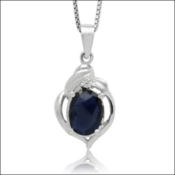 

Collier Qi Xuan_Dark Blue Stone Simple Elegant Pendant Necklace_Real Necklace_Quality Guaranteed_Manufacturer Directly Sale