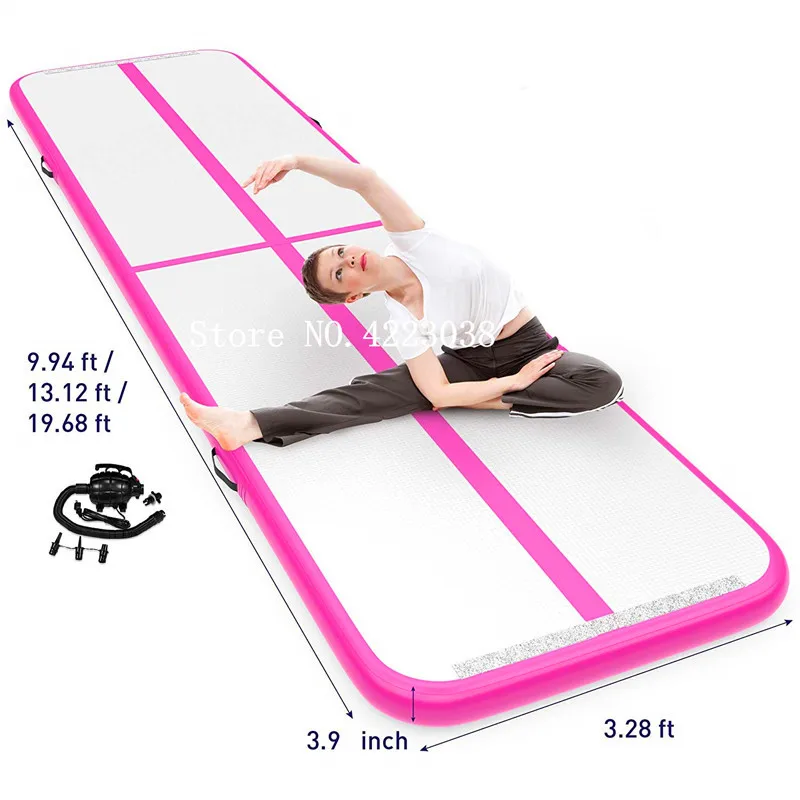 

Free Shipping With Pump 3*1*0.1m Air Track Inflatable Gymnastic Yoga Pad for Home Gym Gymnastics Training