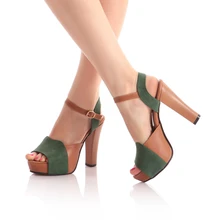 2016 Rome Korean Summer women thin high heels peep toe pumps platform hollow buckle sandals PU casual girls gladiator sandals