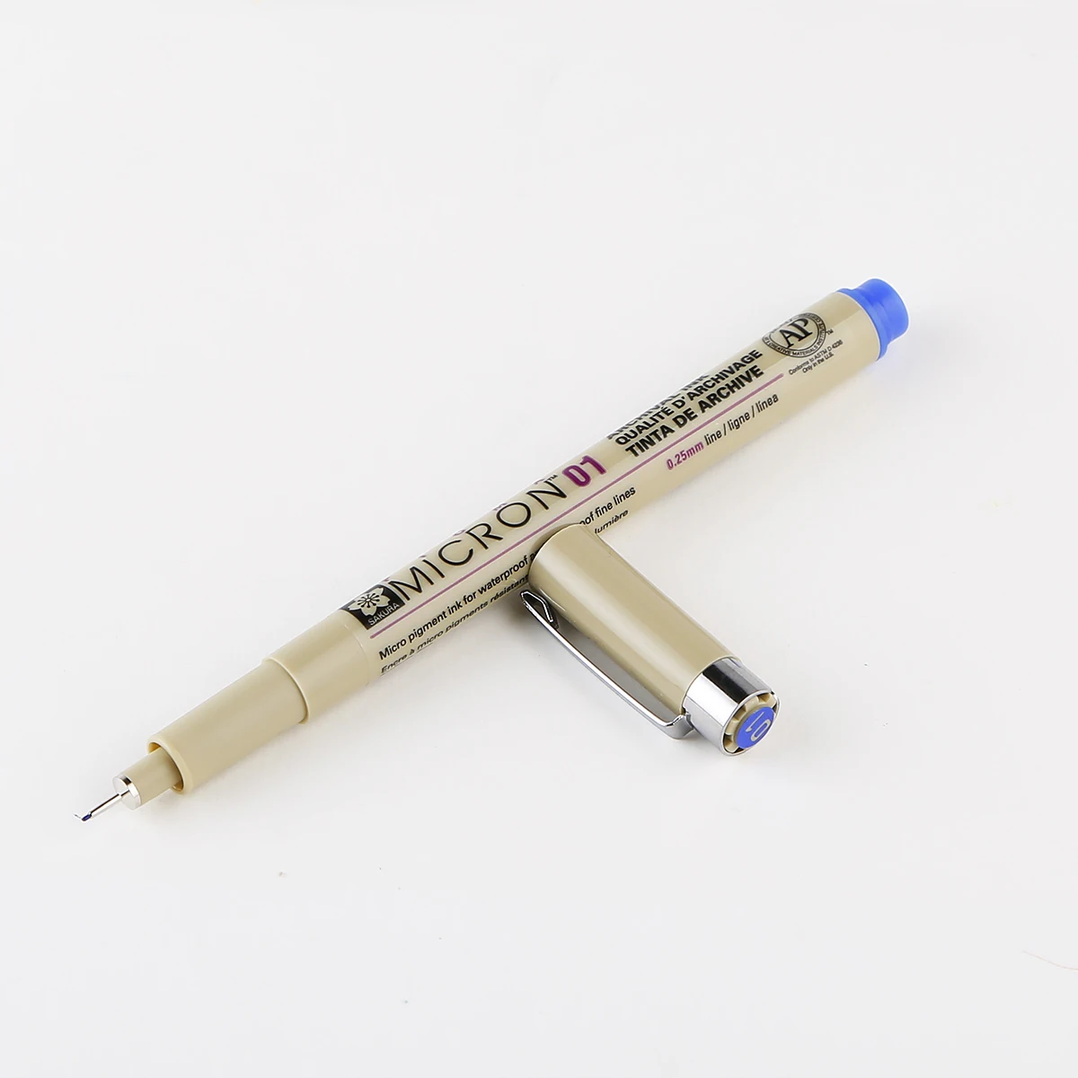 1 шт., ручка SAKURA Micron 0,25 мм, 0,45 мм, карандаш, маркер, акварельные маркеры для профессионального рисования, эскиз манга, товары для рукоделия - Цвет: 01 025mm Royal blue