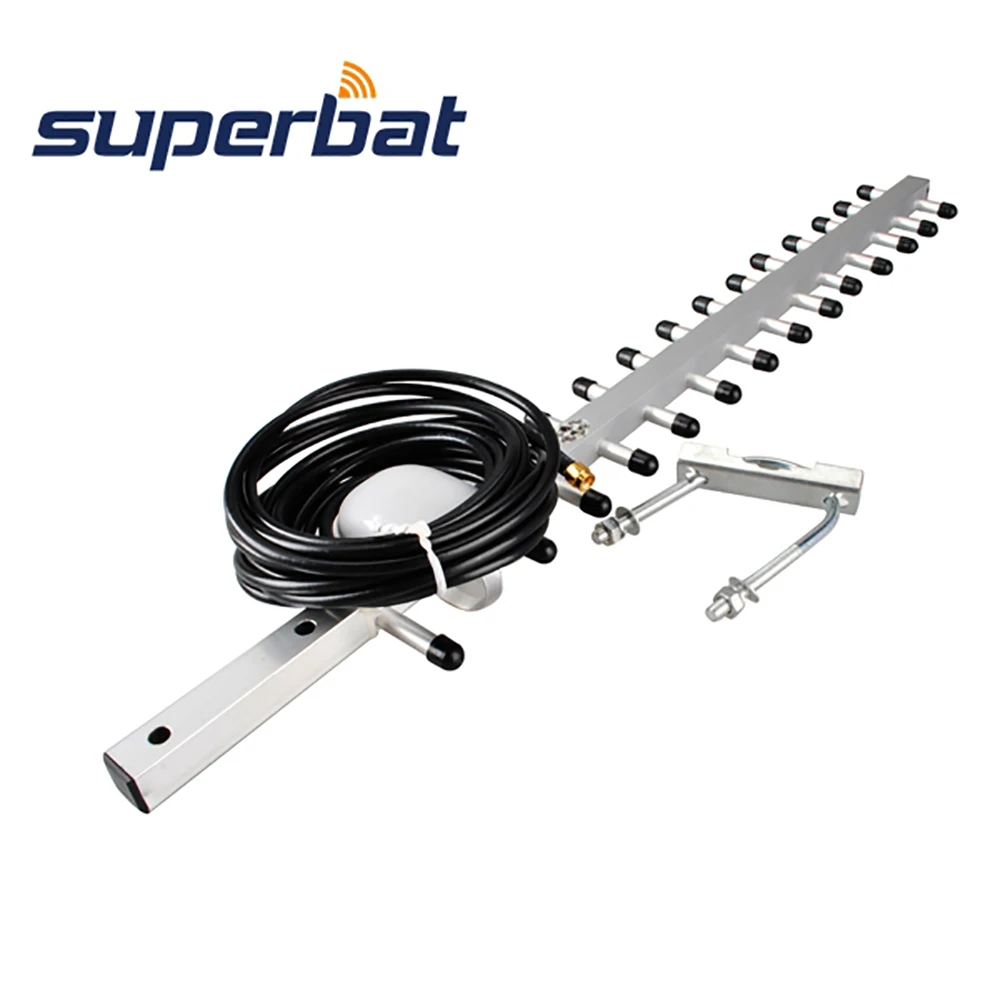 Антенна Yagi Superbat 15DBi 1990 2170 МГц для беспроводной карты и маршрутизаторов 3G штекер 500