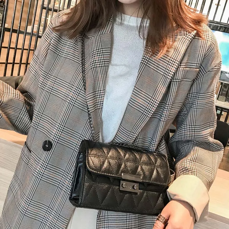 Women Winter Hot INS Popular Chain Shoulder Bags Fashion Travel Female Flap Mini Handbag PU Ladies Design Messenger Bolsa SS3481 (20)