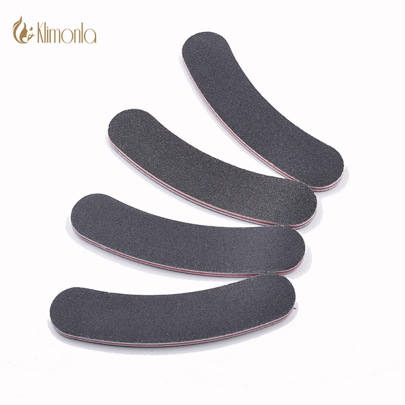 

10Pcs Black Double Sided Nail Art Buffer Buffing Sanding Files Durable Professional Nails Files100/180 Curve Banana for Nail Art