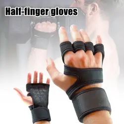 Фитнес перчатки Вес тренажерный зал тренировки тренировочные на полпальца перчатки Для мужчин Для женщин C55K по доступной цене