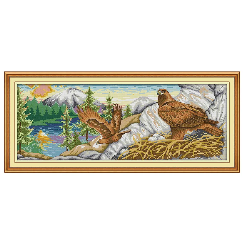 

Embroidery Eagle Animal Cross Stitch Printed Cross-Stitch DIY Handmade Needlework Cross Stitch Set