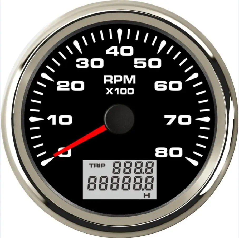 1 шт. стиль авто двигатель Тахометры 0-8000 об/мин 85 мм счетчик оборотов 1-300 соотношение скорости с Odo счетчики моточасов для автомобиля Грузовик Лодка