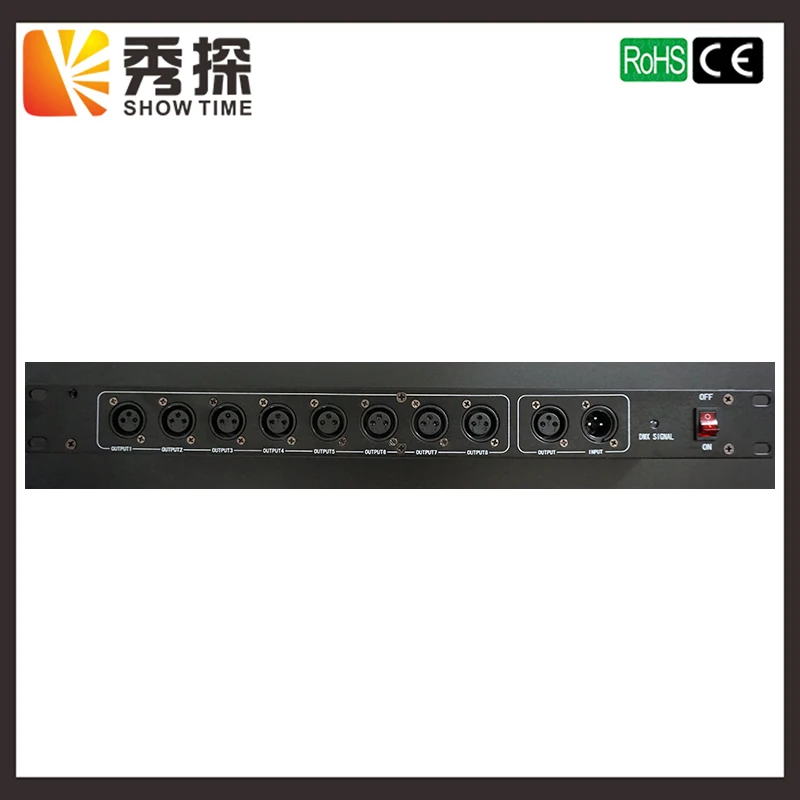 

SHOW TIME Stage Light Controller DMX512 Splitter Light Signal Amplifier Splitter 8 way DMX Distributor for stage Equipment
