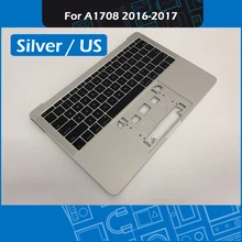 Laptop A1708 Top case + US Keyboard for MacBook Pro Retina 13″ A1708 Topcase Palm rest Silver 2016 2017 MLL42 MPTXQ2