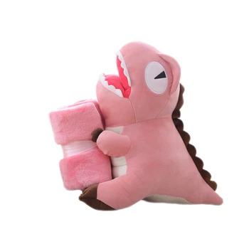 

Cute interesting dinosaur Plush toy soft Warm hand pillow Air conditioning blanket Open mouth stuffed doll Exquisite gift