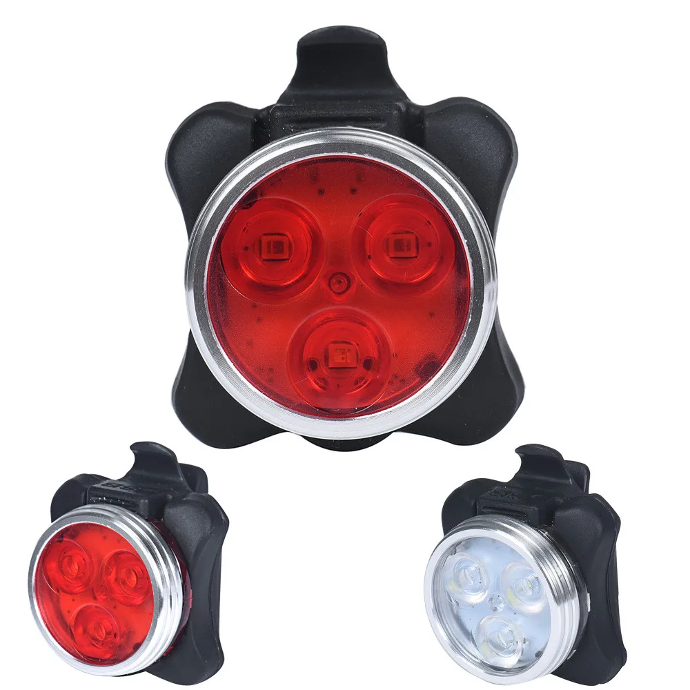 

Waterproof USB Charging Bicycle Head Lamp 3 LED Bicycle Flash Safety Light 100% brand new and high quality Waterproof durable