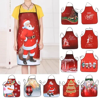 

50Pcs/Lot Crazy Promotion! Shoppingfree Christmas Decoration Waterproof Apron Christmas Dinner Party Apron