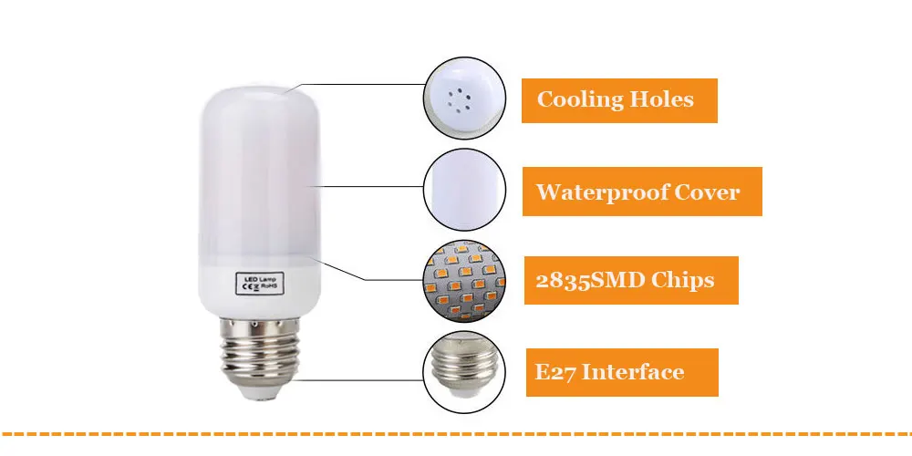 Dbao RP0369 LED Flame Lights Bulbs  -us (16)