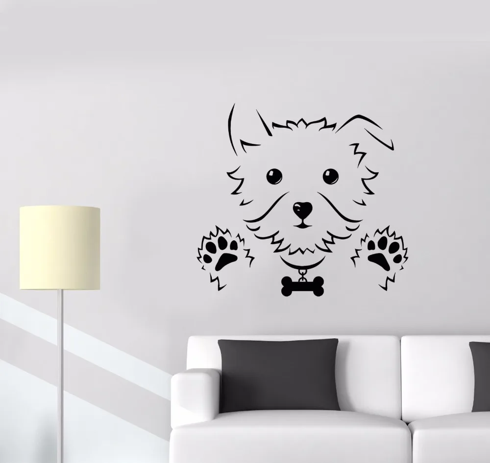 Puppy Dog Wall Decal For Kids Room Baby Animal Toy Pet Vinyl Sticker
