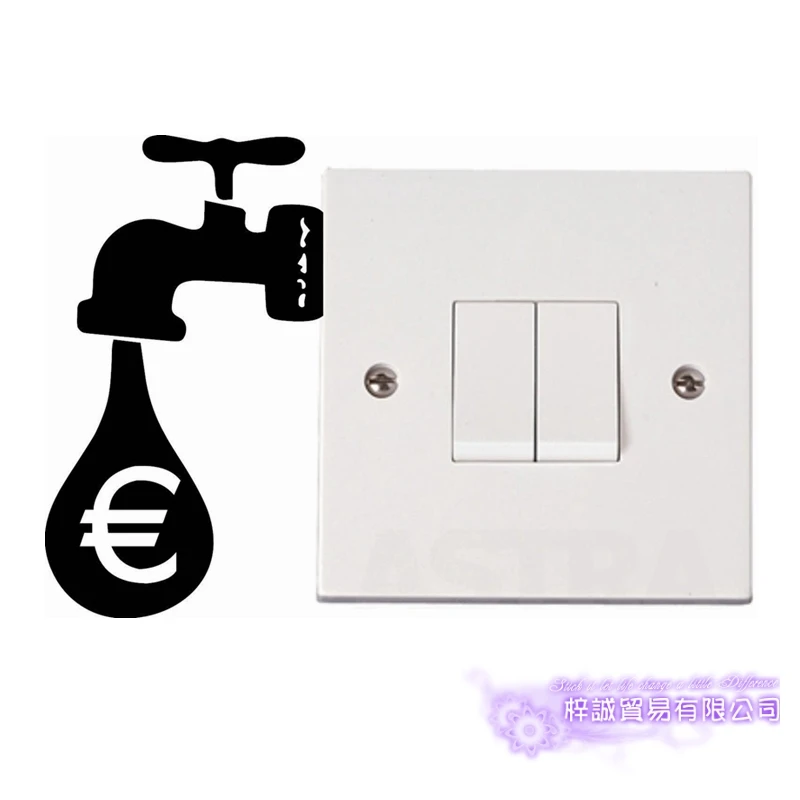 Dctal Faucet Switch Panel Sticker EUR Decal Posters Vinyl Wall Decals Parede Decor Mural