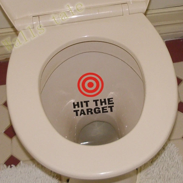 Buy hit the target waterproof funny toilet sticker